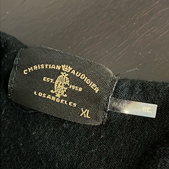 Christian Audigier black Label tank dress, black rhinestones and lace trim, XL - Picture 7 of 15